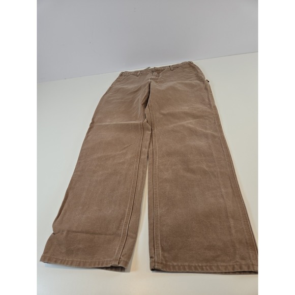 Vintage Carhartt B11 BRN Work Pants 35x31 Carpenter Style Union Made in USA Duck - Picture 1 of 15